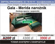 Gala - Merida narożnik z funkcją spania i pojemnikiem